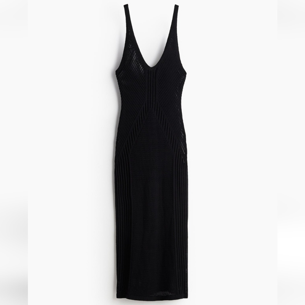 Elegant Black Knit Dress